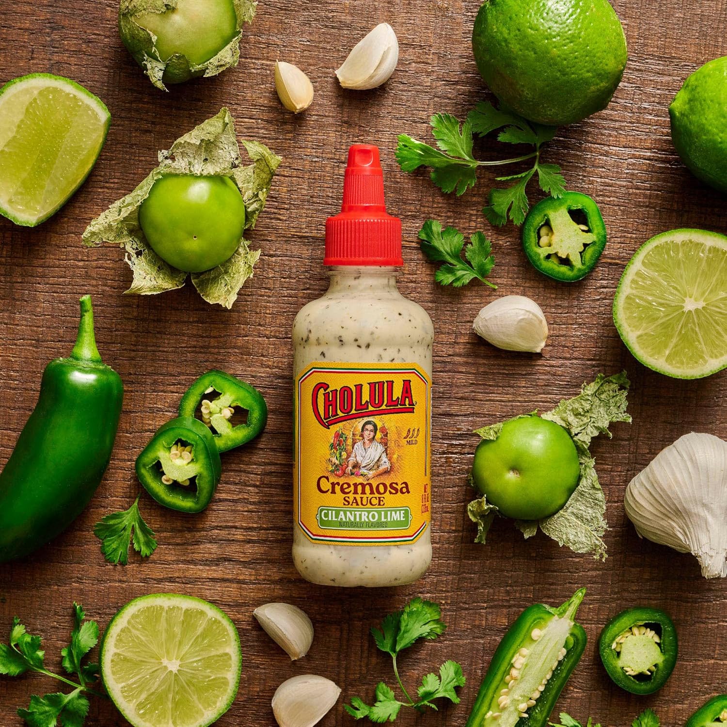 Cholula Cilantro Lime Cremosa Sauce – Bright Flavor Finisher for Sheet-Pan Veggies, Fish Tacos & Egg White Bowls, 8 oz