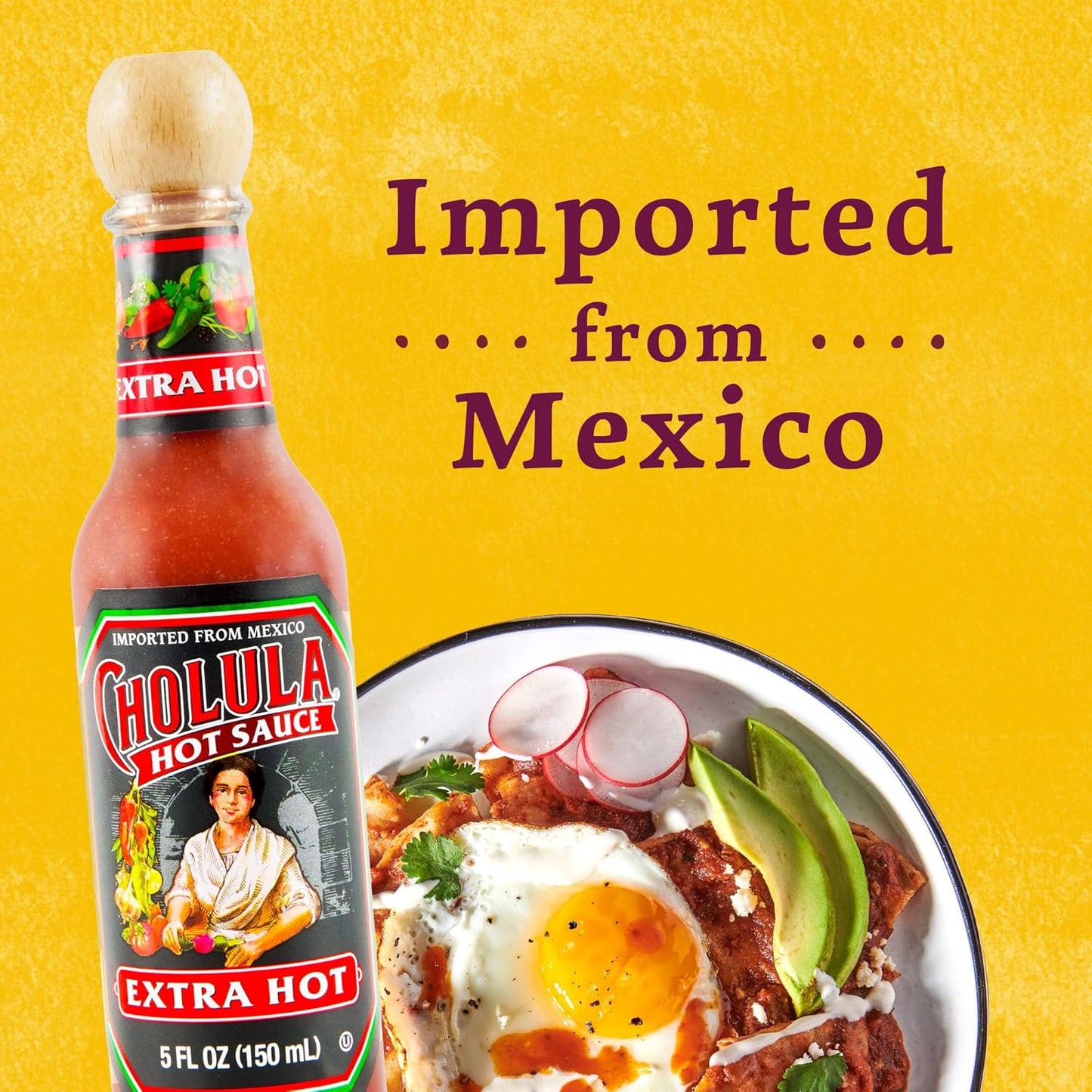 Cholula Hot Sauce Extra Hot – Birthday Gift for Mom Who Loves Spicy Food, 5 fl oz