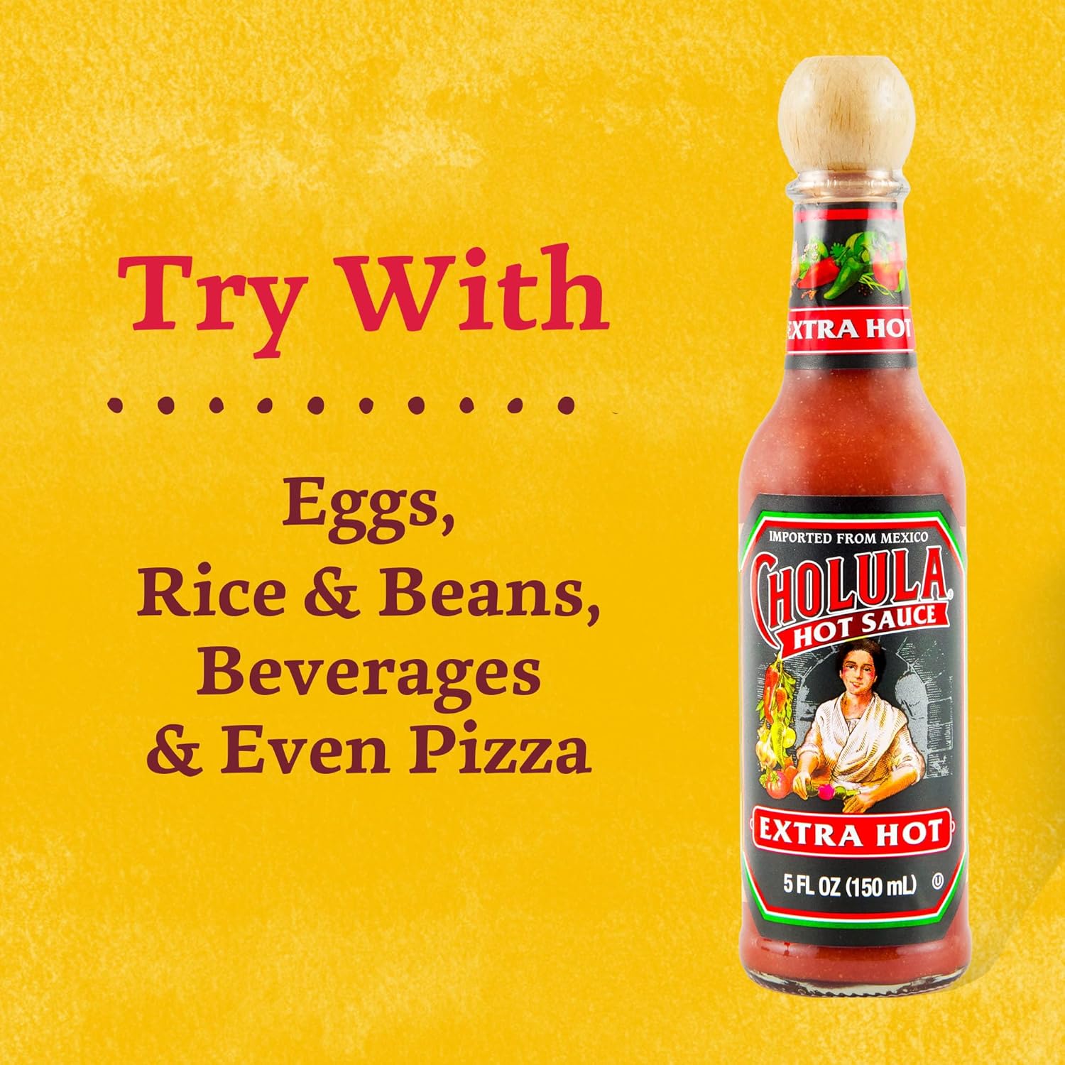 Cholula Hot Sauce Extra Hot – Birthday Gift for Mom Who Loves Spicy Food, 5 fl oz