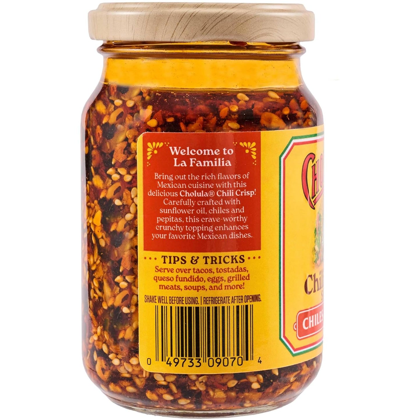 Cholula Mild-Medium Chili Crisp Sauce – Better-For-You Crunchy Finisher for Eggs, Bowls and Vegetables, 8 oz