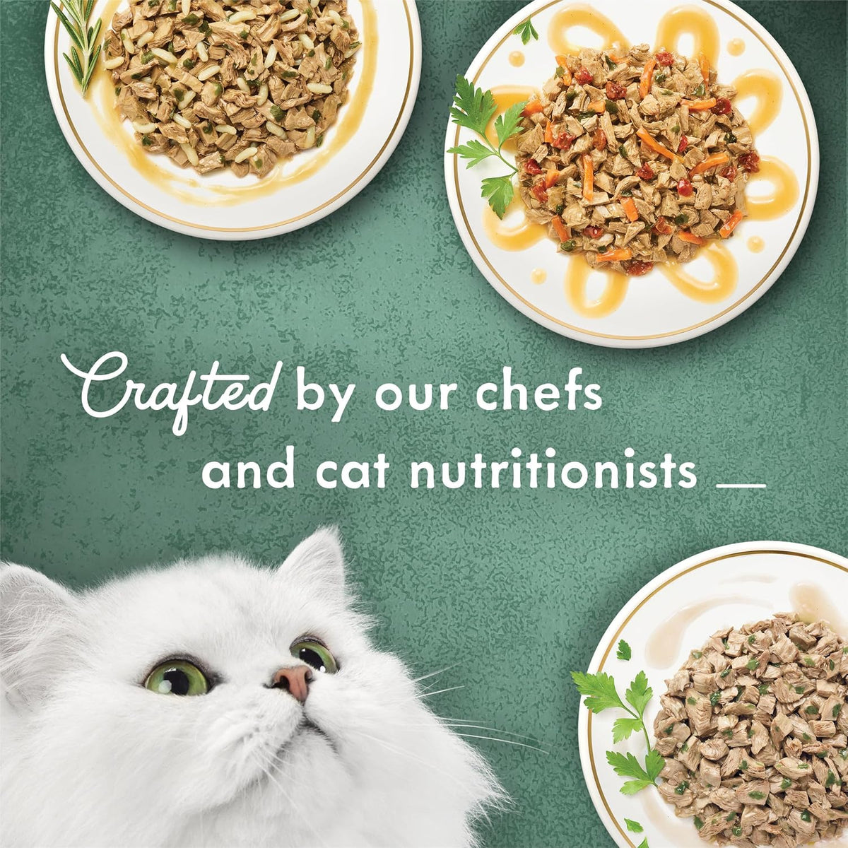 chunk-style wet food with a savory or delicate sauce