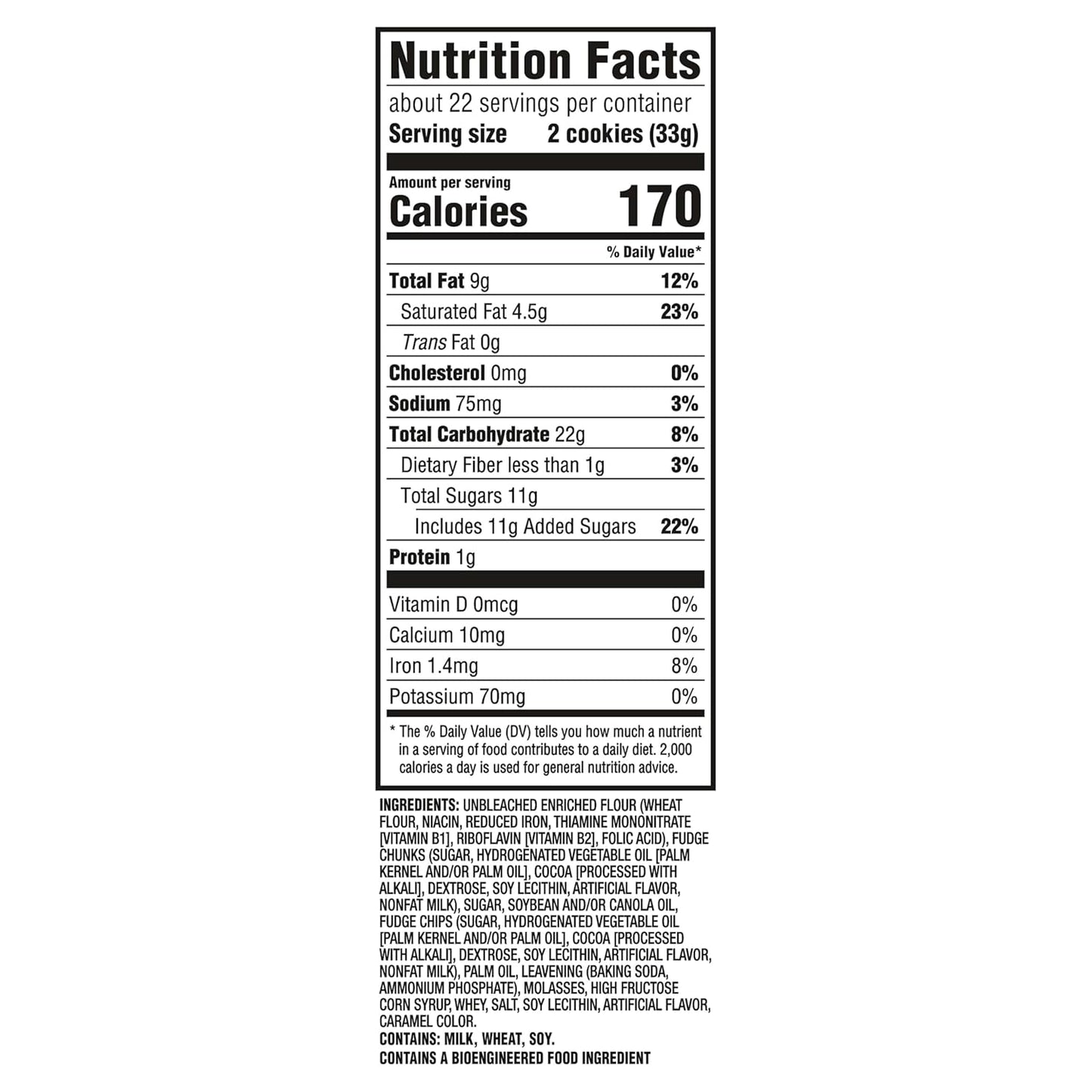 chunky chocolatey chip cookie formulation with bold chocolate pieces