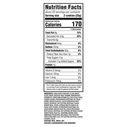 chunky chocolatey chip cookie formulation with bold chocolate pieces