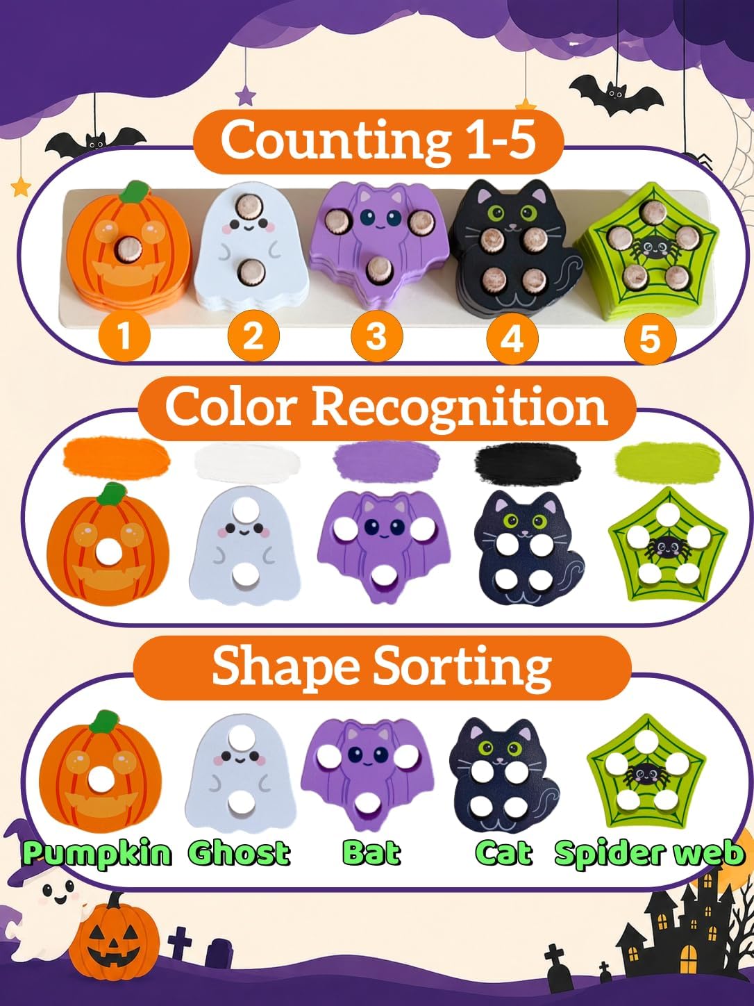 chunky pieces designed for grasping, removal, and replacement to build dexterity