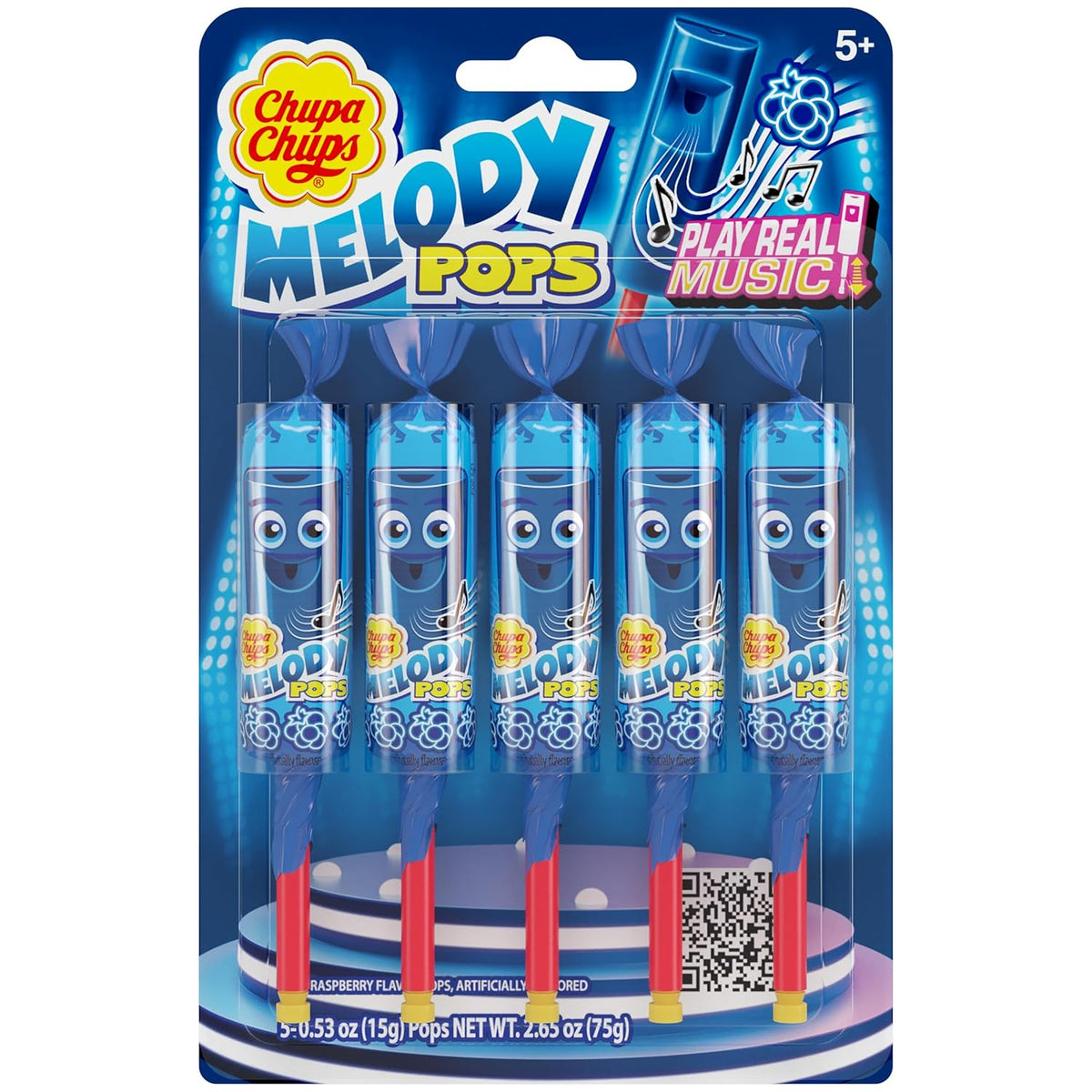 Chupa Chups Melody Pops Whistle Lollipops – Travel-Friendly Whistle Candy for Camping Trips, Park Playdates, and Road Trip Stops
