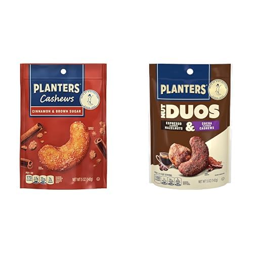 Cinnamon & Brown Sugar + Cocoa Cashews and Espresso Hazelnuts - 10 oz (5 oz per flavor)