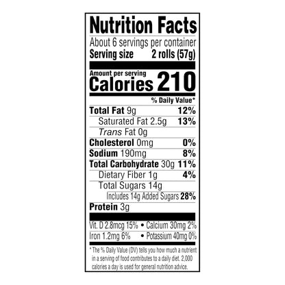 cinnamon-flavored roll format designed for individual portions
