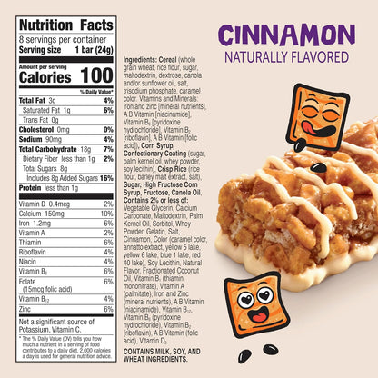cinnamon toast crunch cereal squares coated in cinnadust cinnamon sugar
