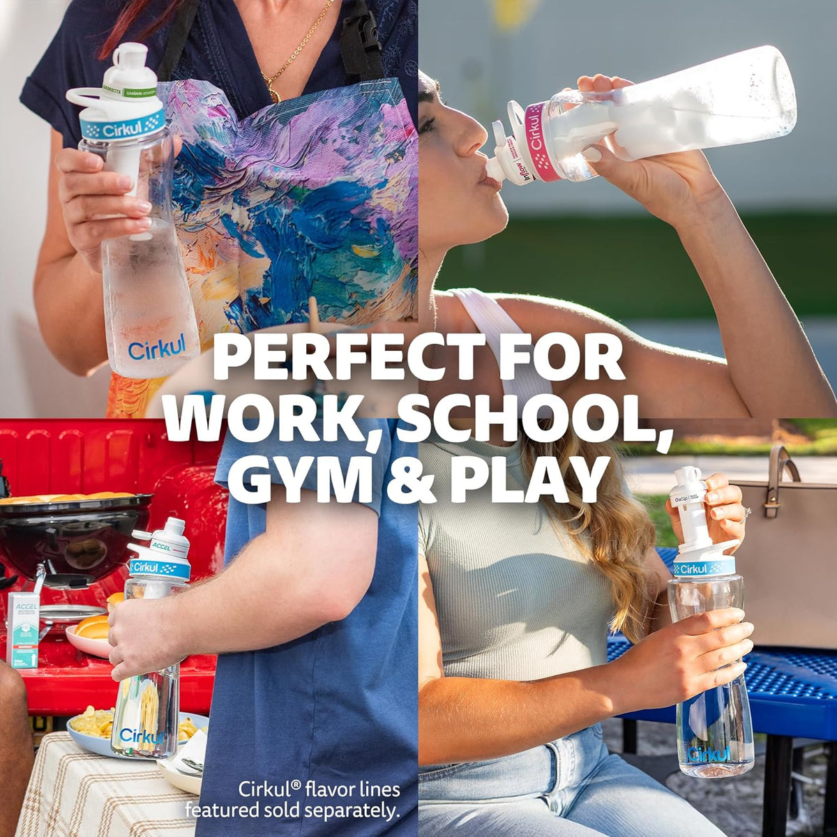 Cirkul Zero-Calorie Water Bottle Kit – Gift-Ready Starter Package for Gym Lovers, Runners, and Eco-Conscious Family Members