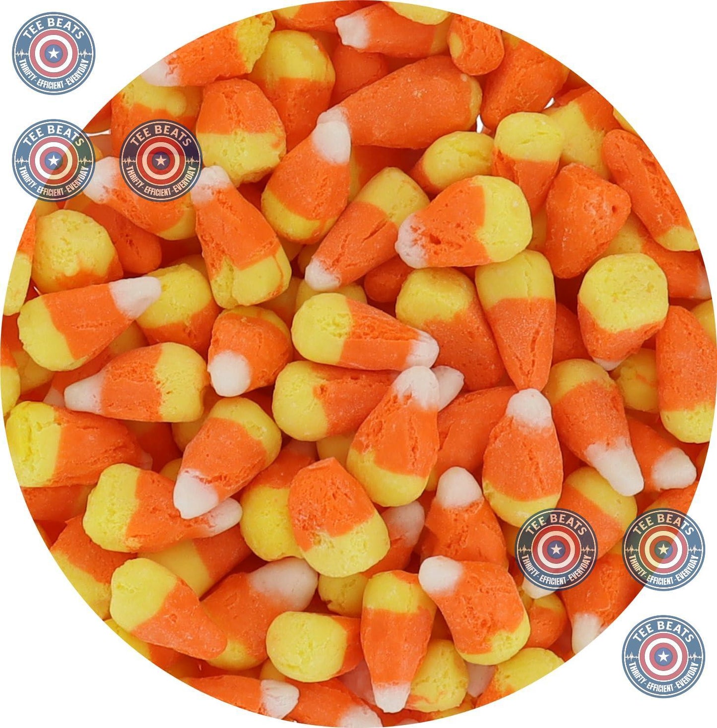 classic candy corn flavor preserved through the freeze-drying process