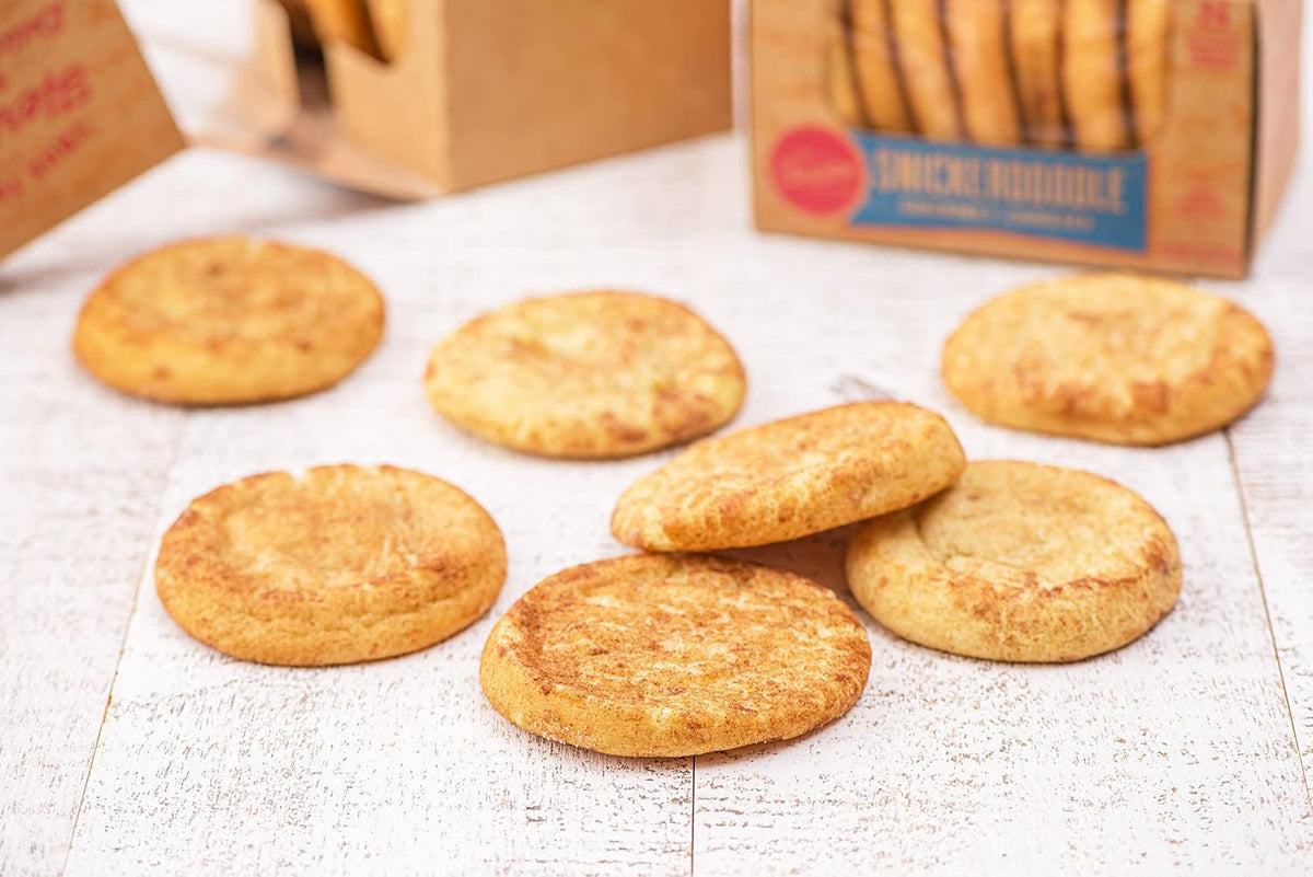 classic chewy snickerdoodle flavor with cinnamon
