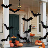 YUJUN 3D Halloween Decoration Gift – Ready-to-Hang 12PCS Bat Pack for Friends and Family