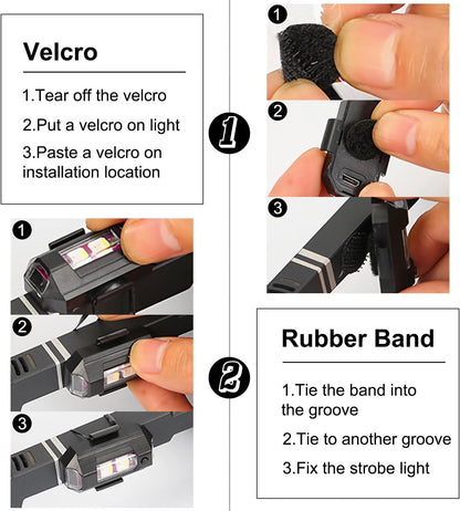 Clean-Install Safety Light Kit – Compact Wireless Strobes with Adhesive Mounting for Uncluttered Setups
