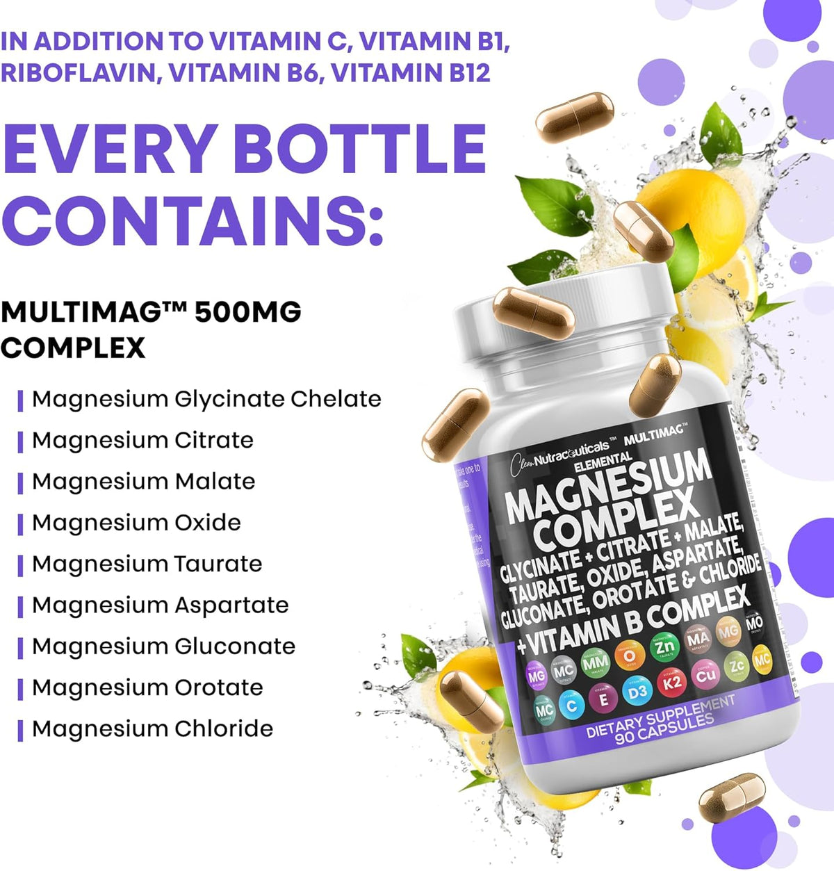 Clean Nutraceuticals Magnesium Complex – 2-Pack Extended Supply Gift for Committed Wellness Seekers