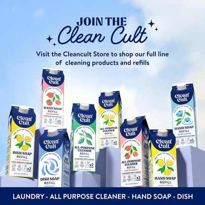 Cleancult Eco Hand Soap Refill for Uncluttered Counters, Bulk Format That Reduces Visual Noise and Plastic