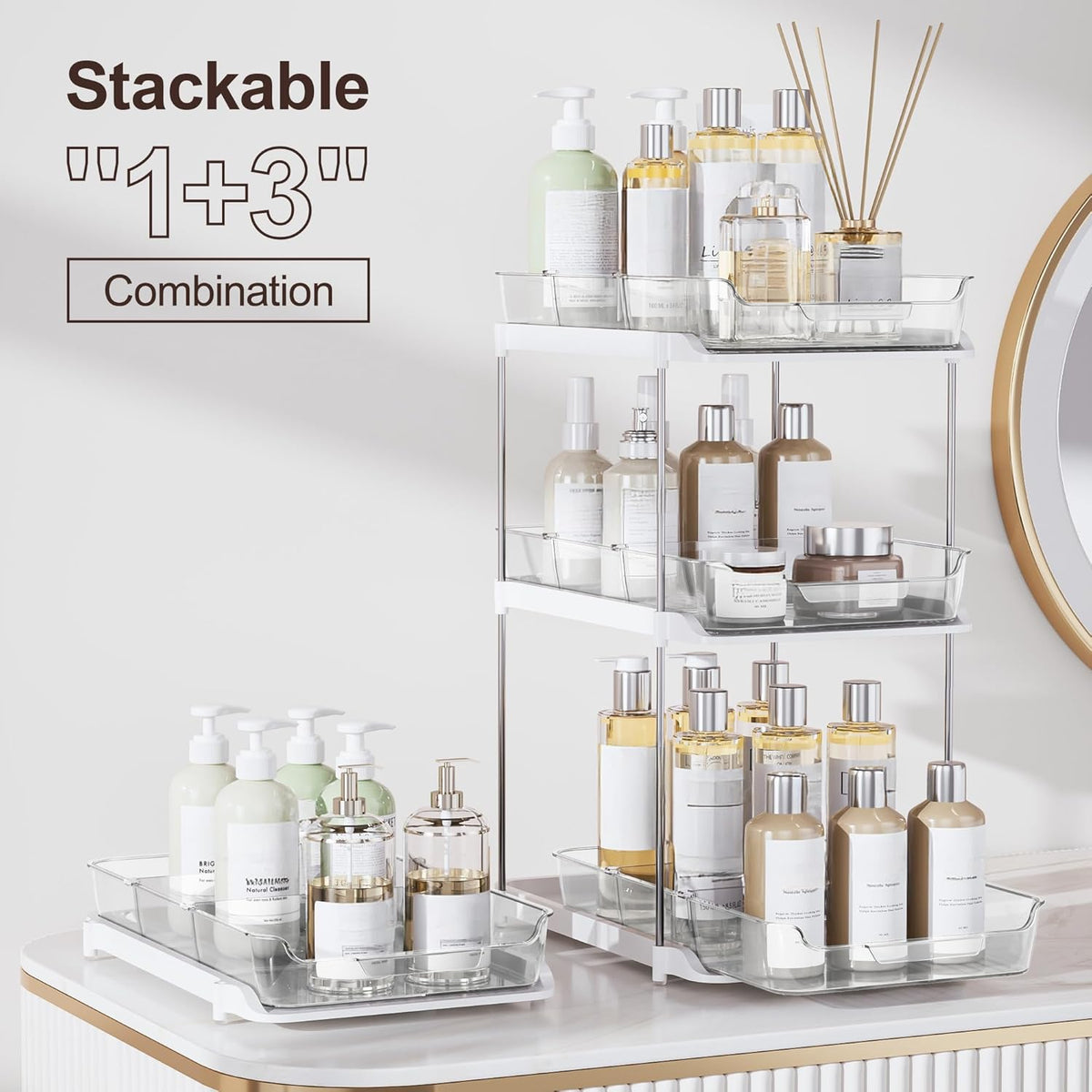 clear acrylic panels for at-a-glance content visibility