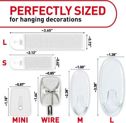 clear adhesive design that disappears against walls and surfaces