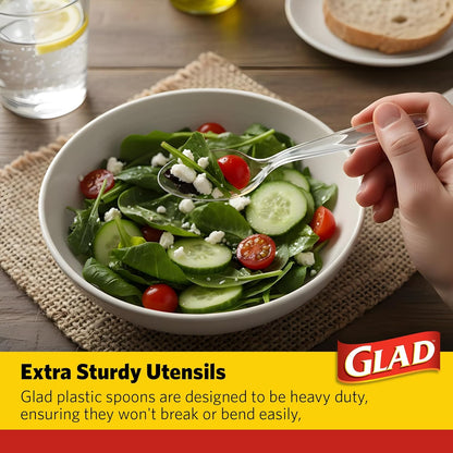 clear transparent finish that coordinates with any tableware color or theme
