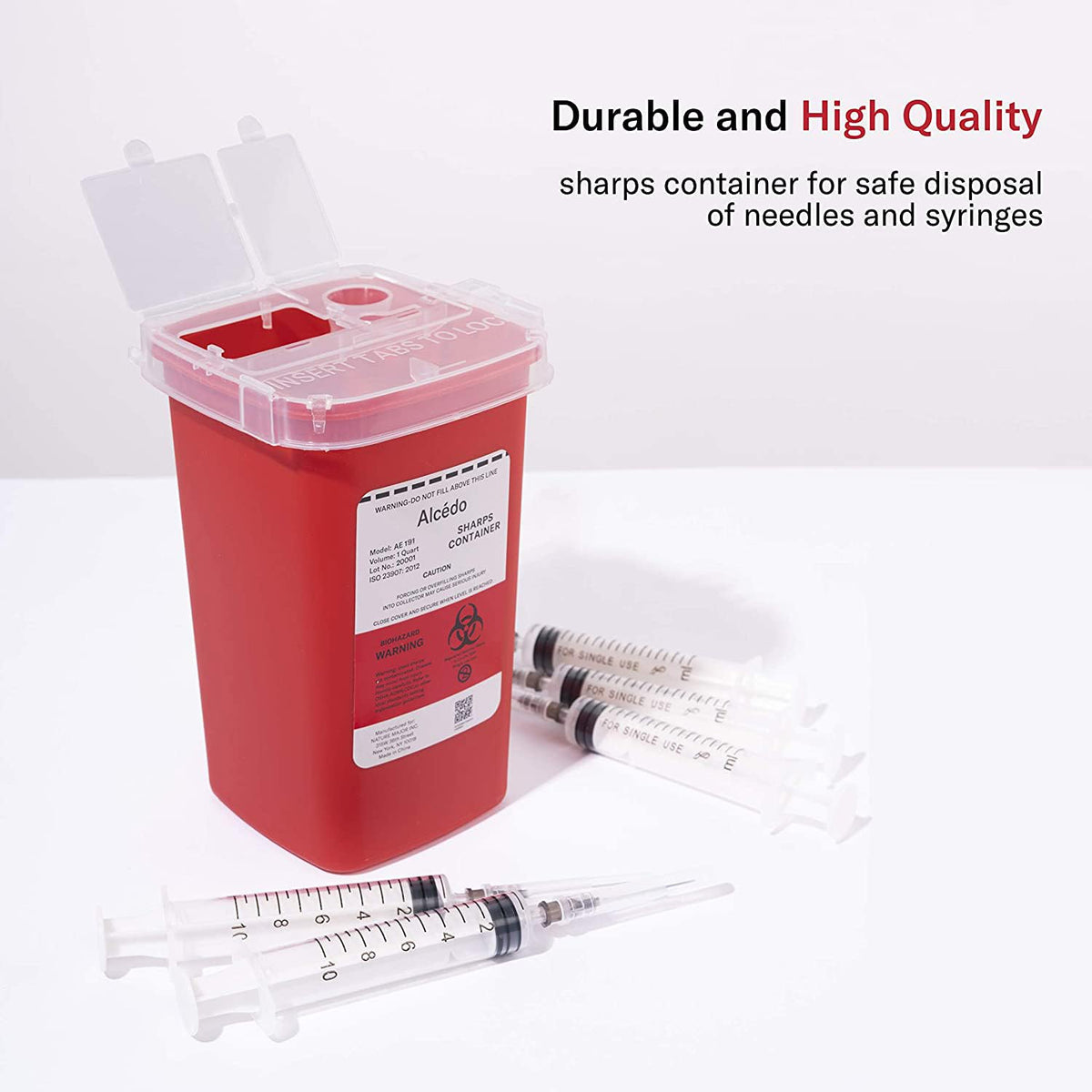 clear viewing lid for at-a-glance fill level monitoring