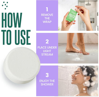 Cleverfy Shower Steamers Aromatherapy - Yoga and Meditation Space Scent Booster, 6 Tablet Essential Oil Set
