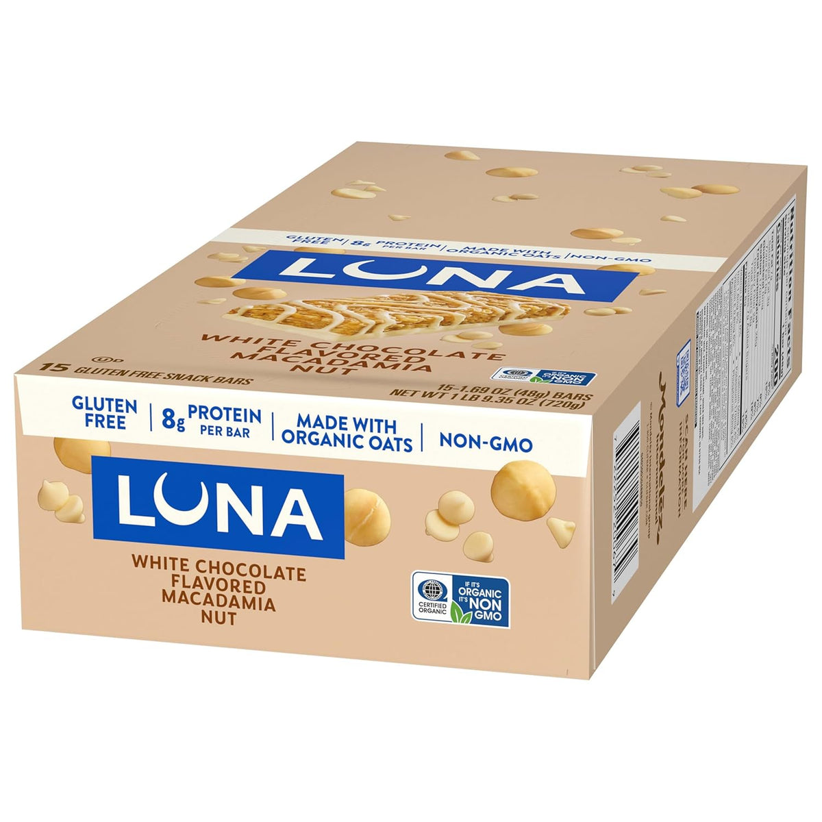 Clif Bar Luna White Chocolate Macadamia – Mindful Plant-Based Snack for Yoga Studio and Meditation Retreat Recovery