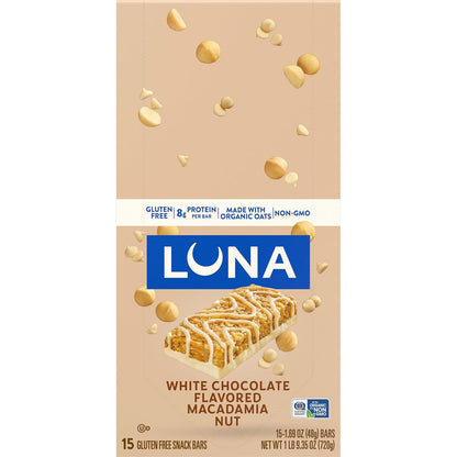 Clif Bar Luna White Chocolate Macadamia – Mindful Plant-Based Snack for Yoga Studio and Meditation Retreat Recovery