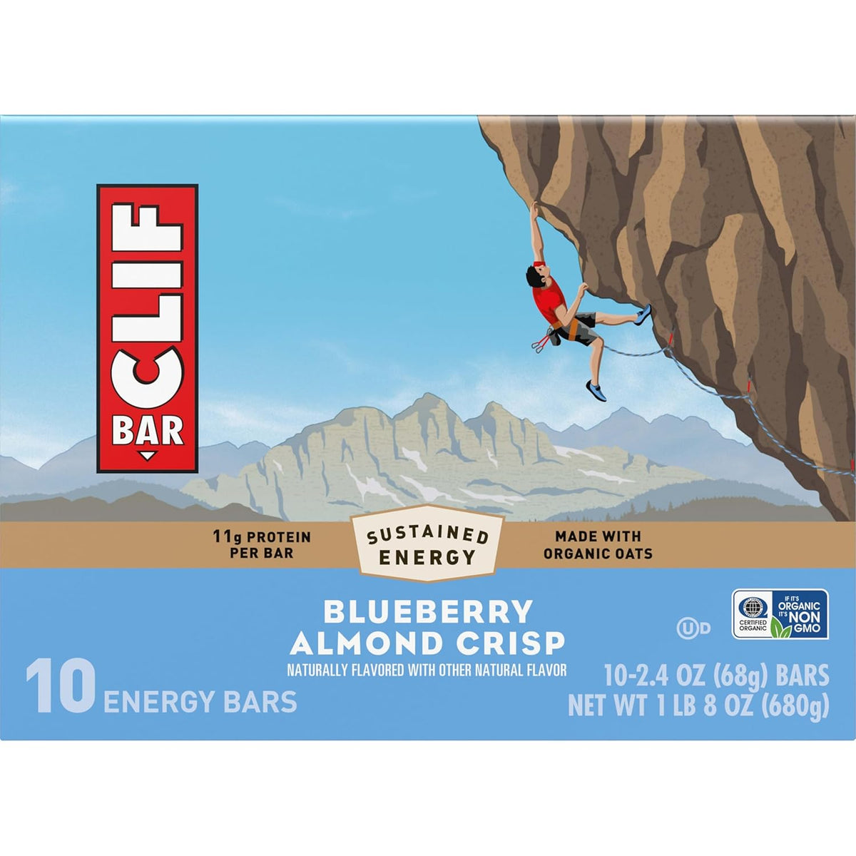 CLIF BAR Plant-Based Energy Bars – Non-GMO Snack for Clean-Eating Enthusiasts and Active Adults