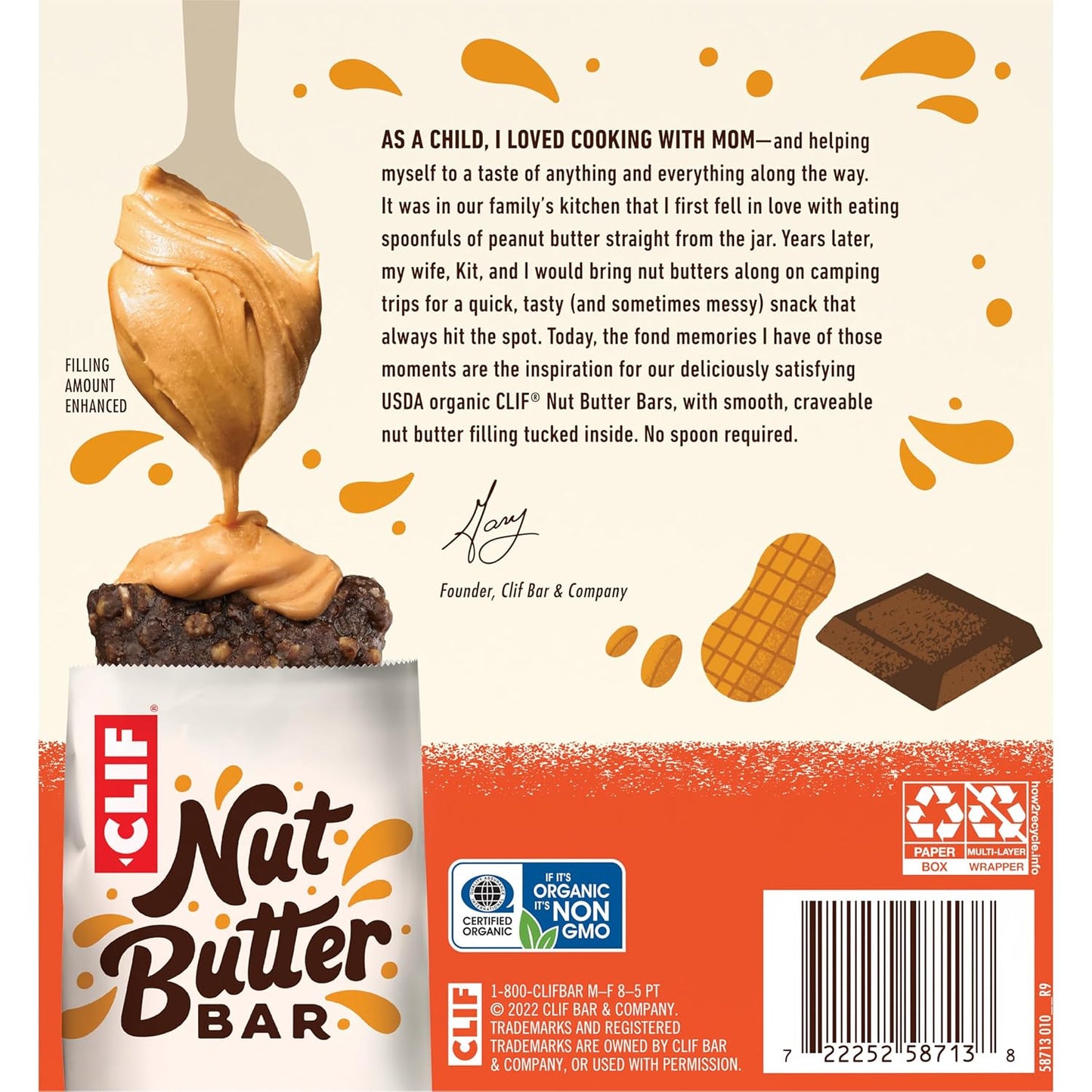CLIF Nut Butter Bar – Non-GMO Snack Bar for Family Pantry and Kids Backpack Stash
