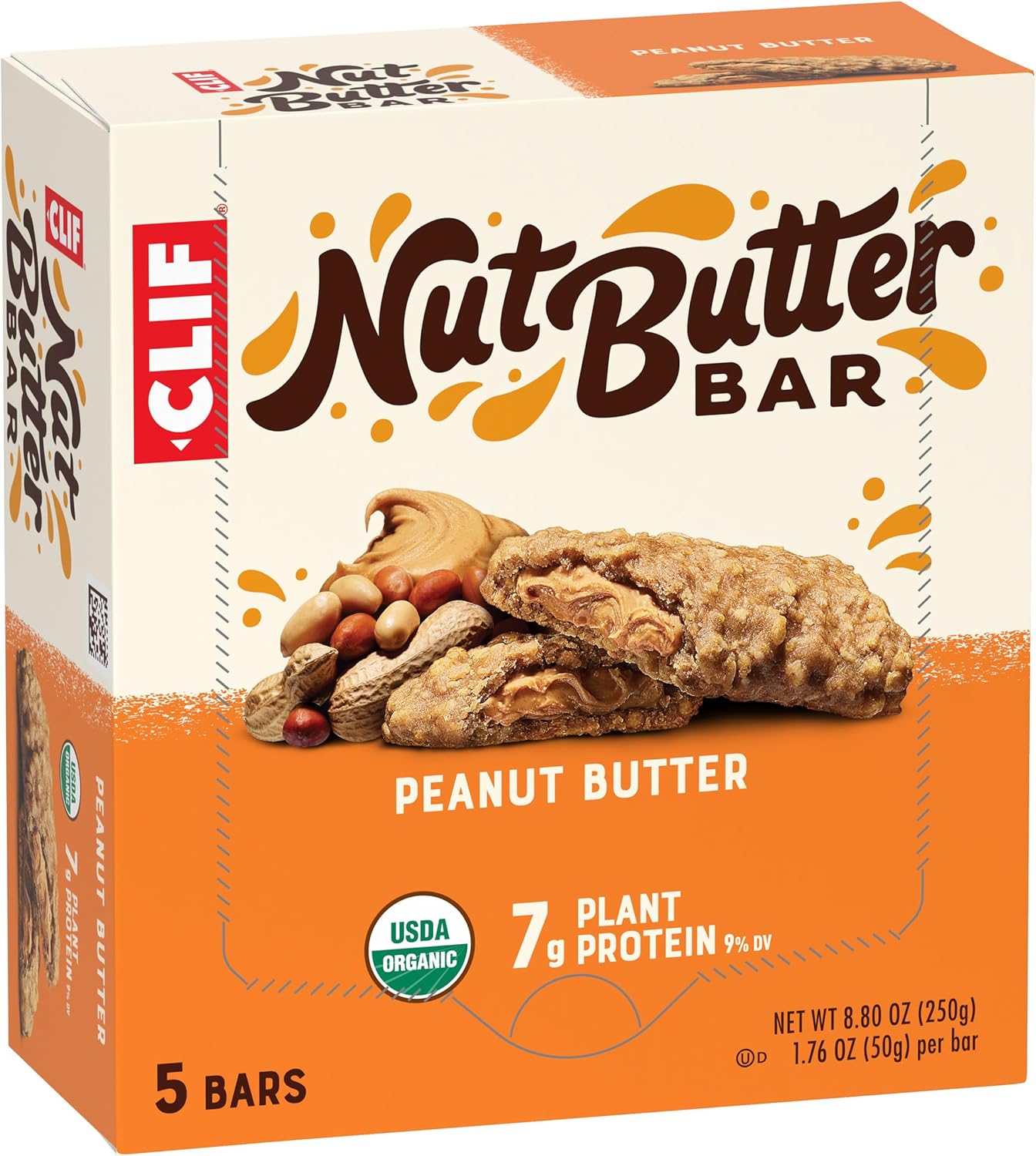 CLIF Nut Butter Bar Peanut Butter – Pre-Practice Fuel for Youth Sports, 5-Pack