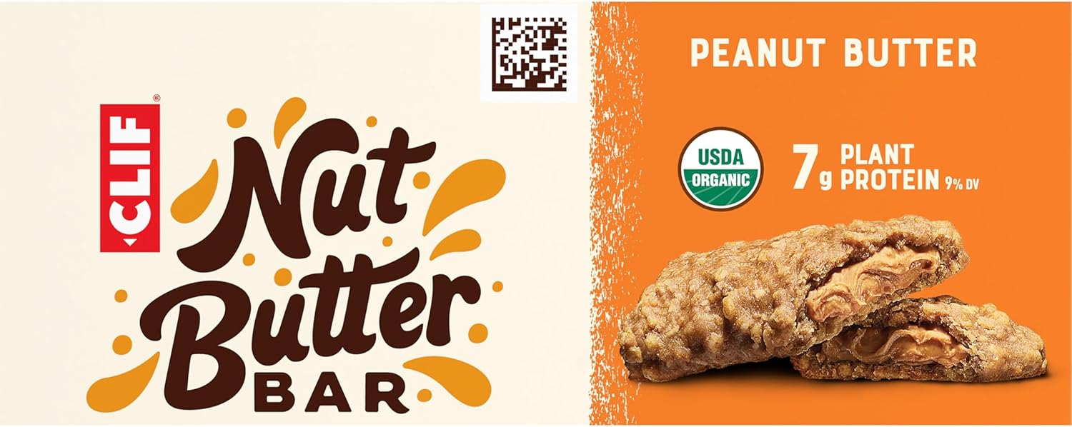 CLIF Nut Butter Bar Peanut Butter – Pre-Practice Fuel for Youth Sports, 5-Pack