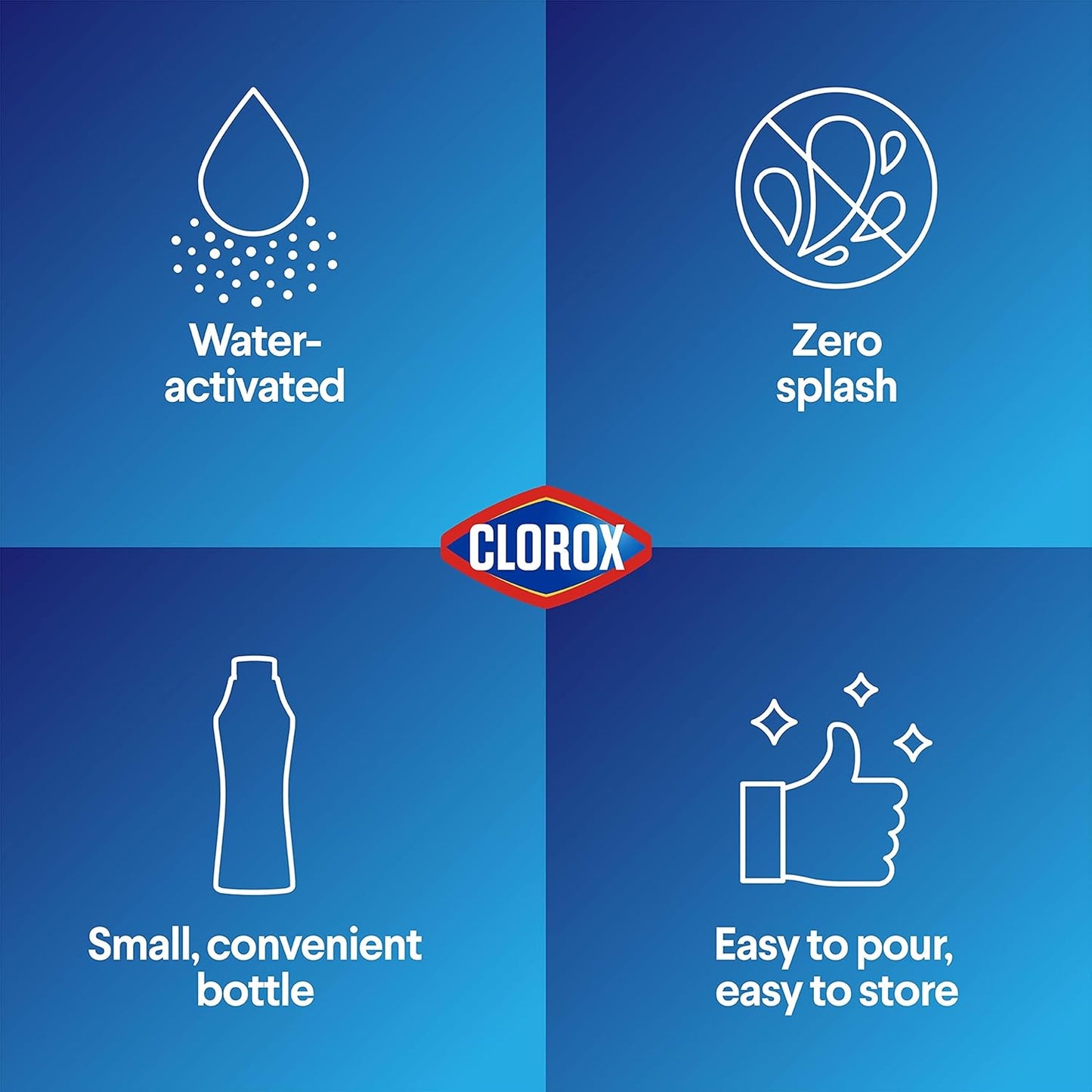 Clorox Bleach Powder – Zero-Splash Cleaner for Bathrooms, Easy to Store