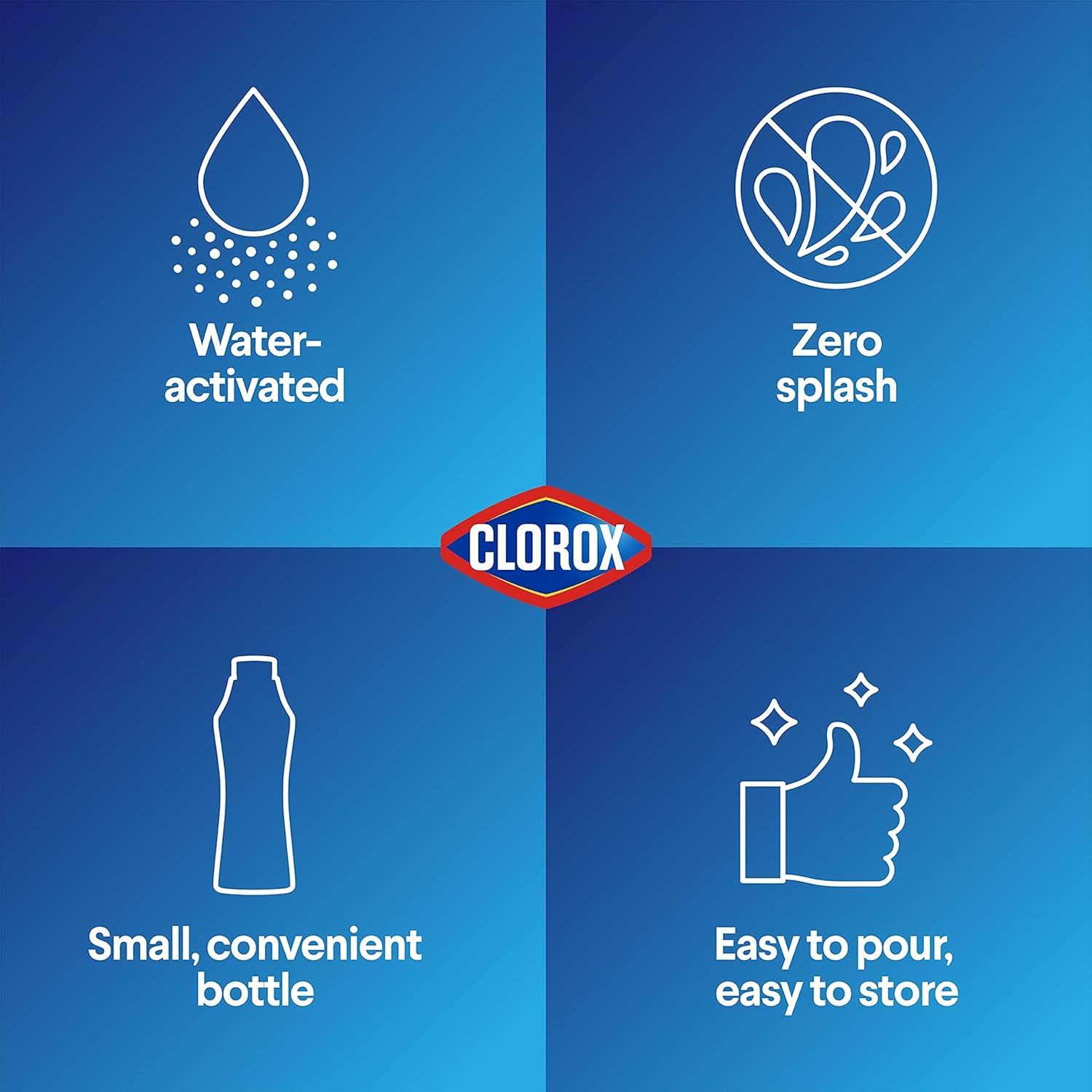 Clorox Bleach Powder – Zero-Splash Cleaner for Bathrooms, Easy to Store