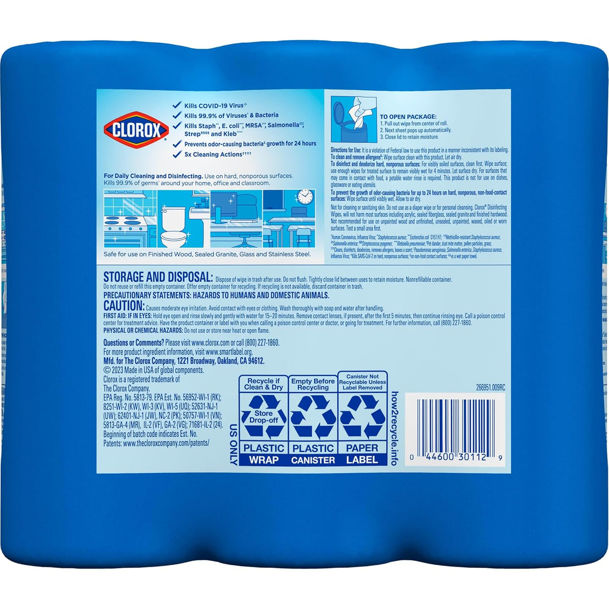 Clorox Disinfecting Wipes 525 Bulk Pack – Safe Everyday Sanitizing for Kitchens, Bathrooms, and Door Handles