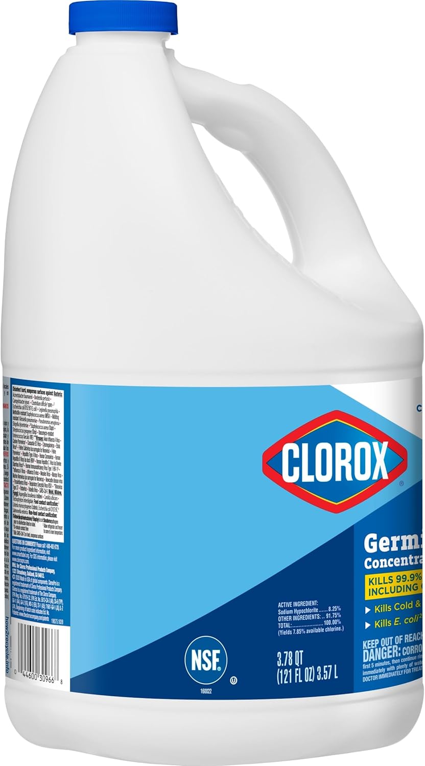 Clorox® Ultra Germicidal Bleach 121 oz Case of 3 – EPA-Registered Surface Sanitizer for Clinic Exam Rooms and Patient Areas