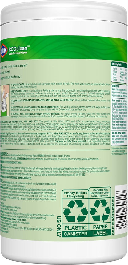 CloroxPro EcoClean Disinfecting Wipes – Essential-Only Sanitizing Solution for Capsule-Style Cleaning Supplies