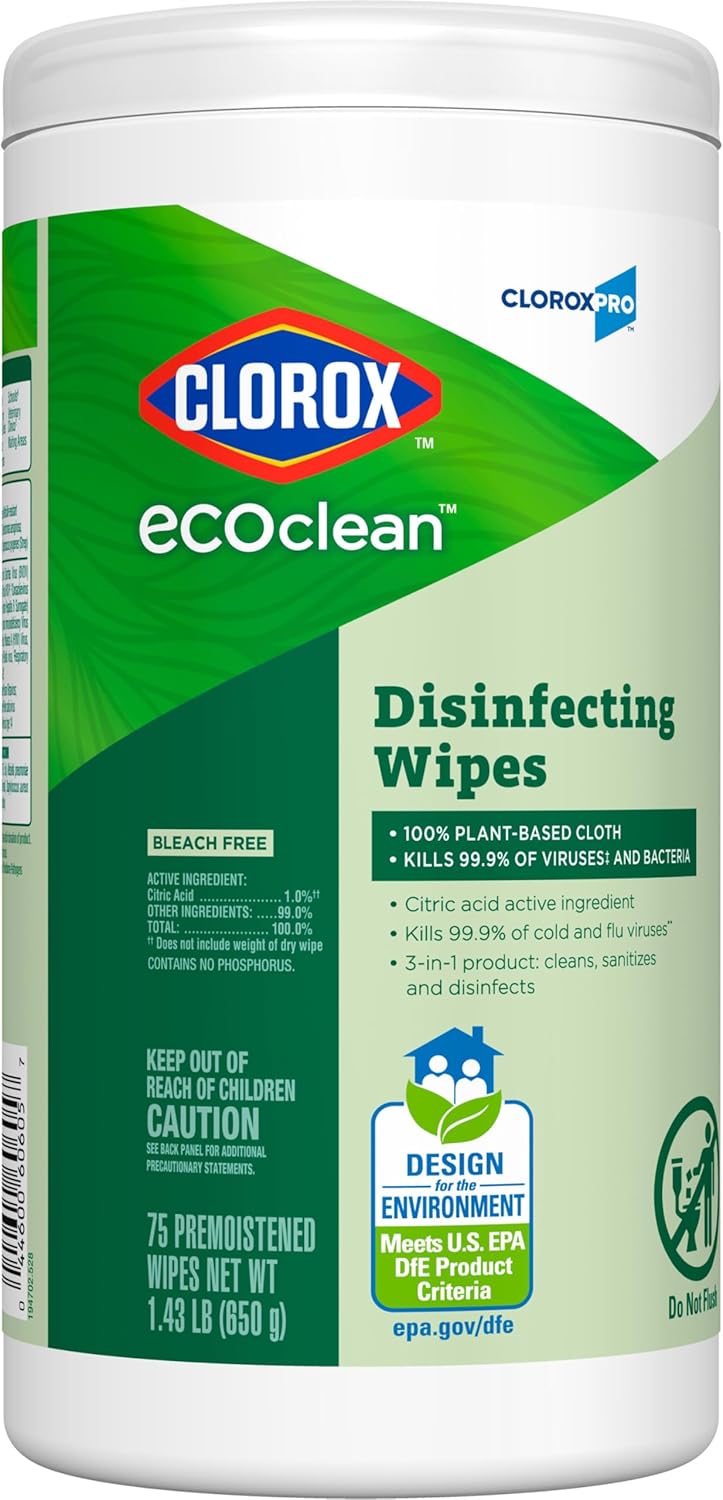 CloroxPro EcoClean Disinfecting Wipes – Essential-Only Sanitizing Solution for Capsule-Style Cleaning Supplies