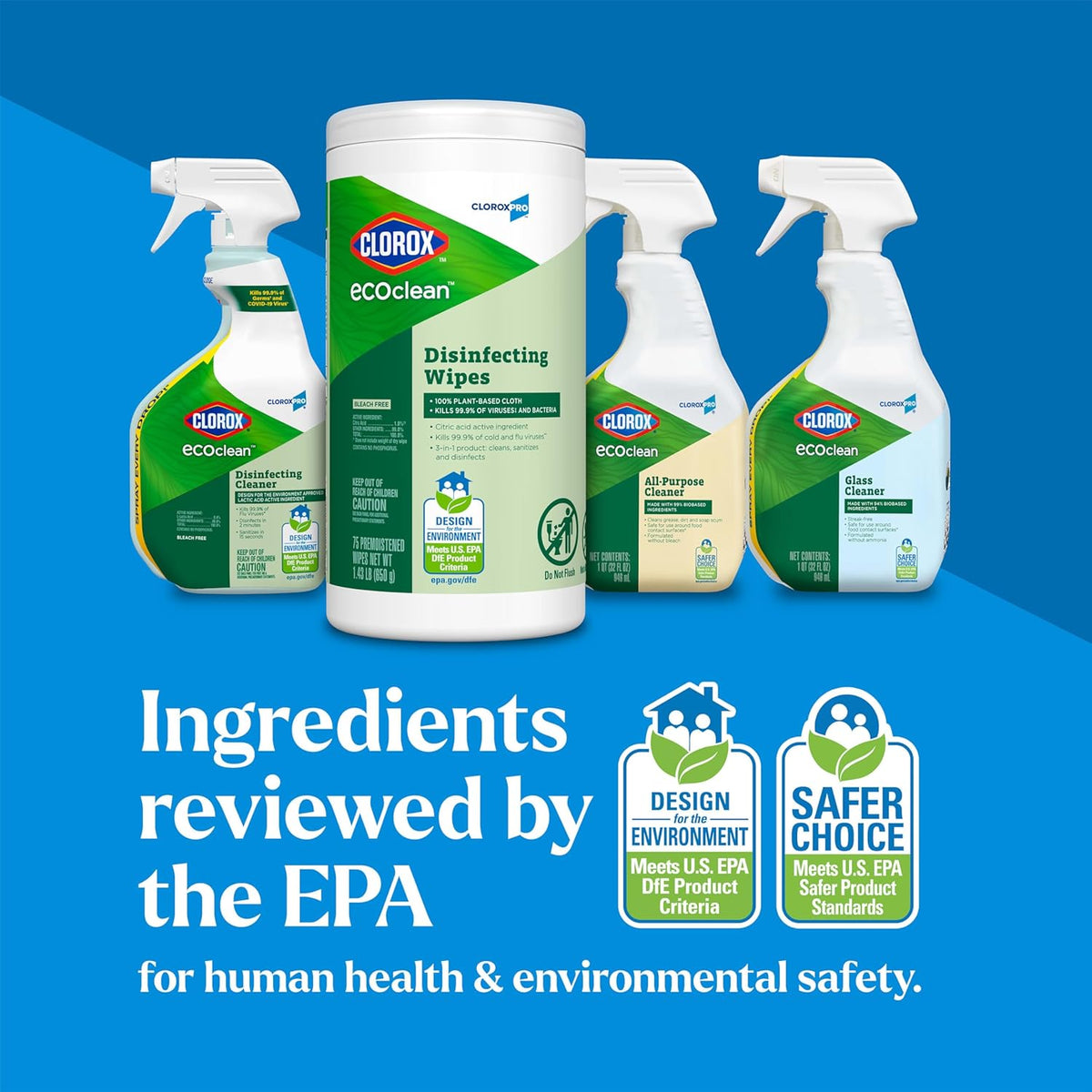 CloroxPro EcoClean Disinfecting Wipes – Essential-Only Sanitizing Solution for Capsule-Style Cleaning Supplies