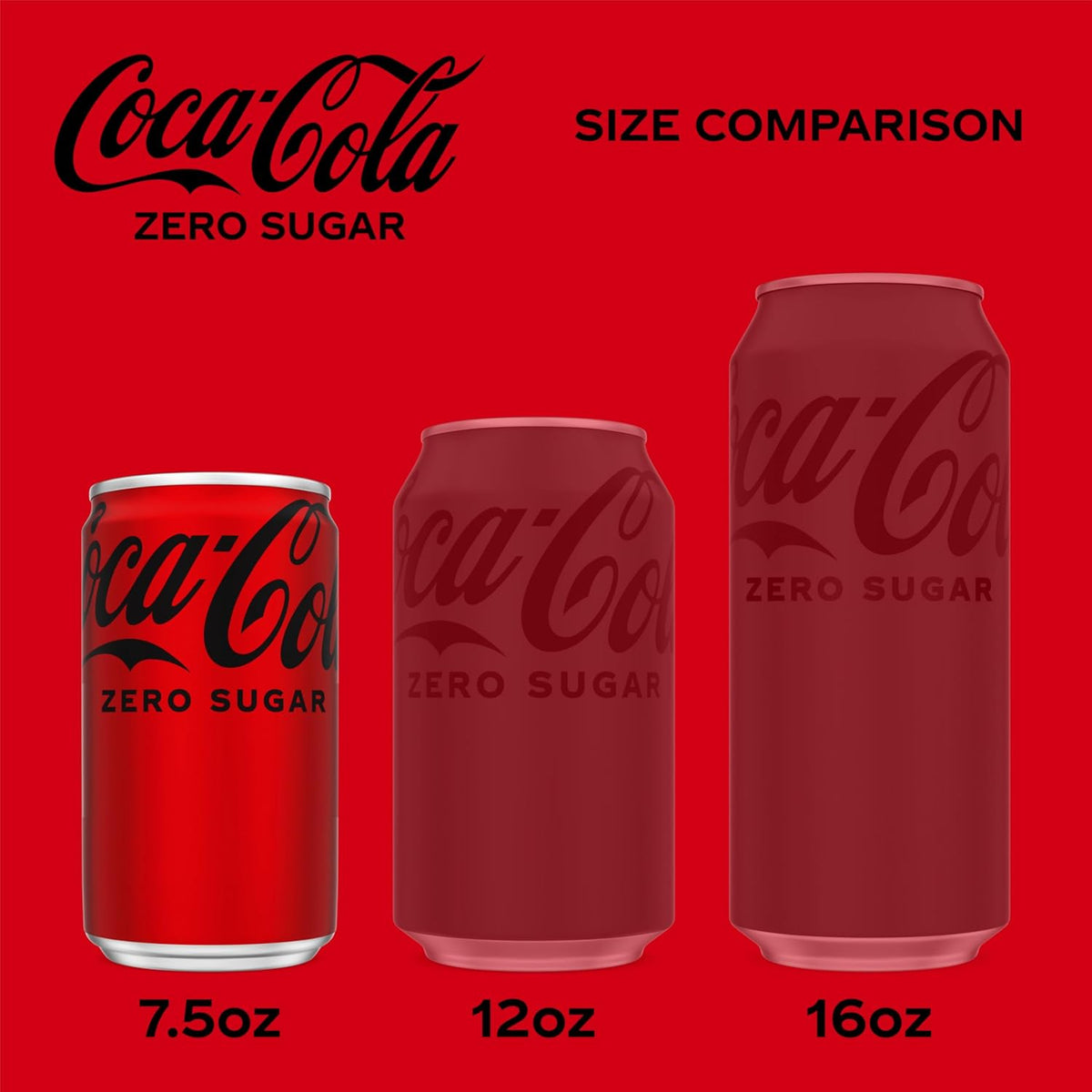 Coca-Cola Coke Zero Sugar Mini-Can 7.5 fl oz, 6 Pack – Portion-Controlled Zero Calorie Drink for Mindful Mealtime Routines