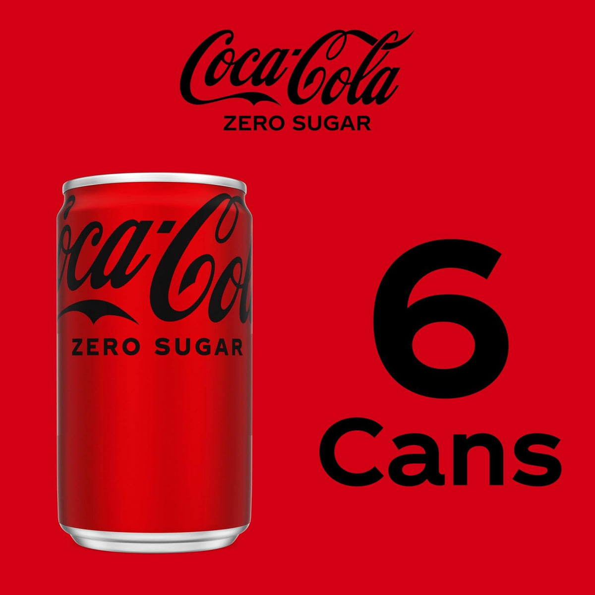 Coca-Cola Coke Zero Sugar Mini-Can 7.5 fl oz, 6 Pack – Portion-Controlled Zero Calorie Drink for Mindful Mealtime Routines