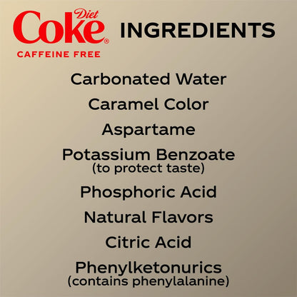 Coca-Cola Diet Coke Caffeine Free 16.9 fl oz Bottles, 6 Pack – Resealable Sugar Free Soda for Camping Coolers and Outdoor Dining