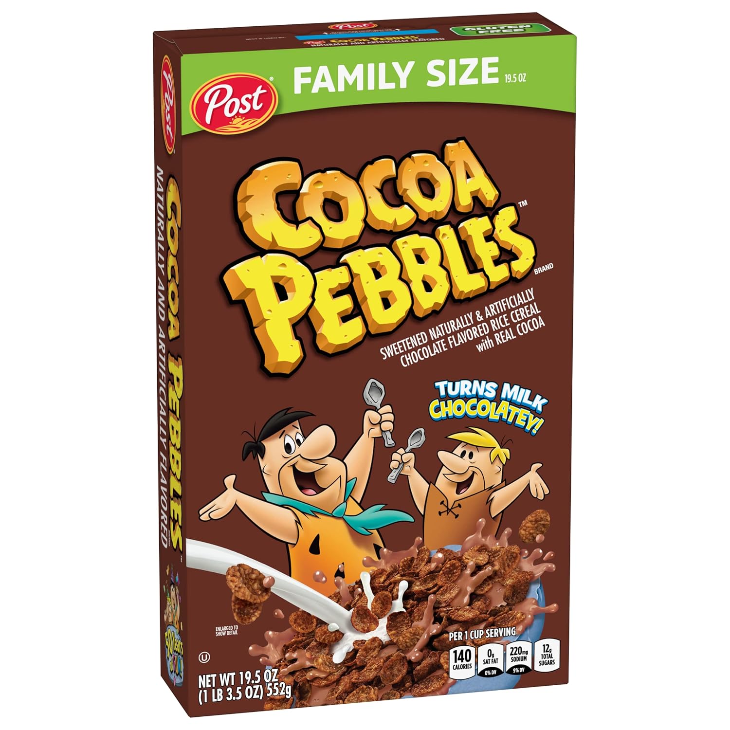 Cocoa PEBBLES Cereal – Stocking Stuffer and Holiday Gift for Grandchildren, 32 oz Mega Pack of Chocolate Cereal