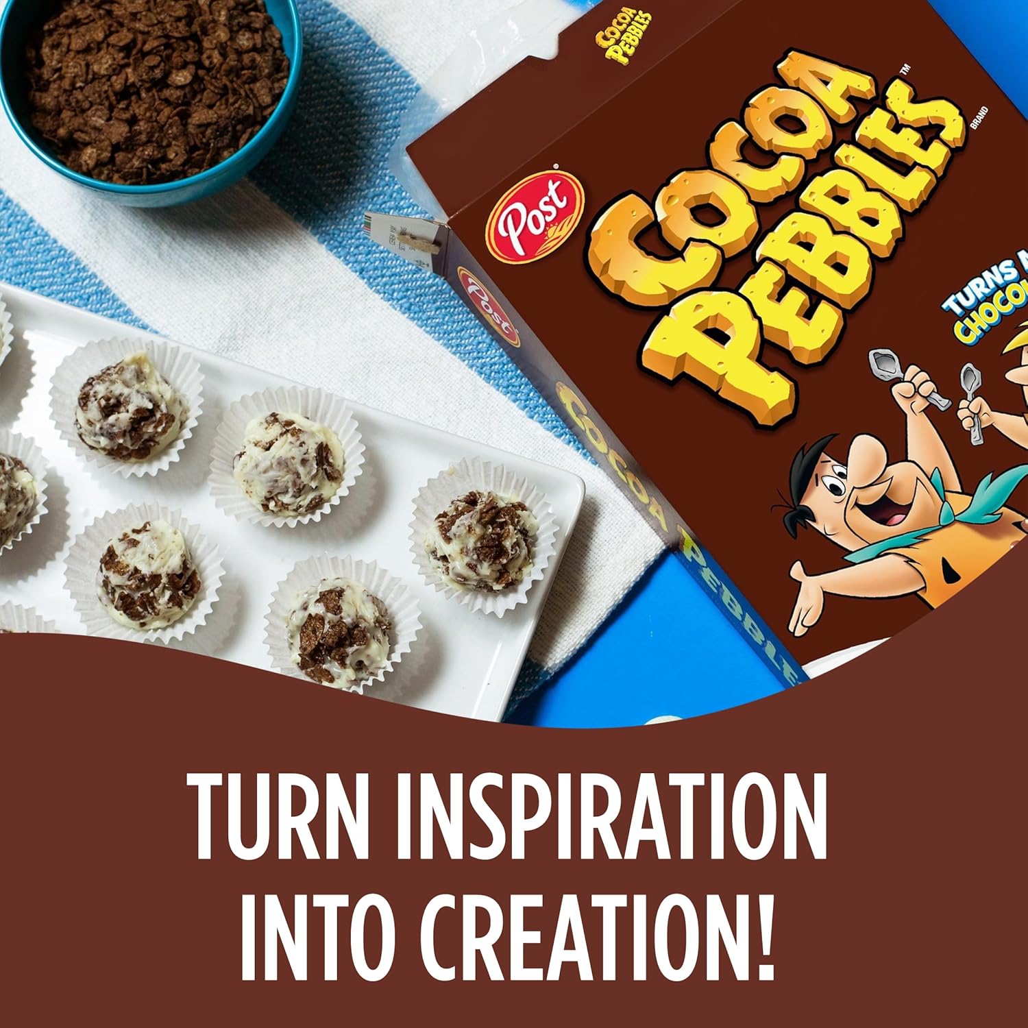 Cocoa PEBBLES Cereal – Stocking Stuffer and Holiday Gift for Grandchildren, 32 oz Mega Pack of Chocolate Cereal