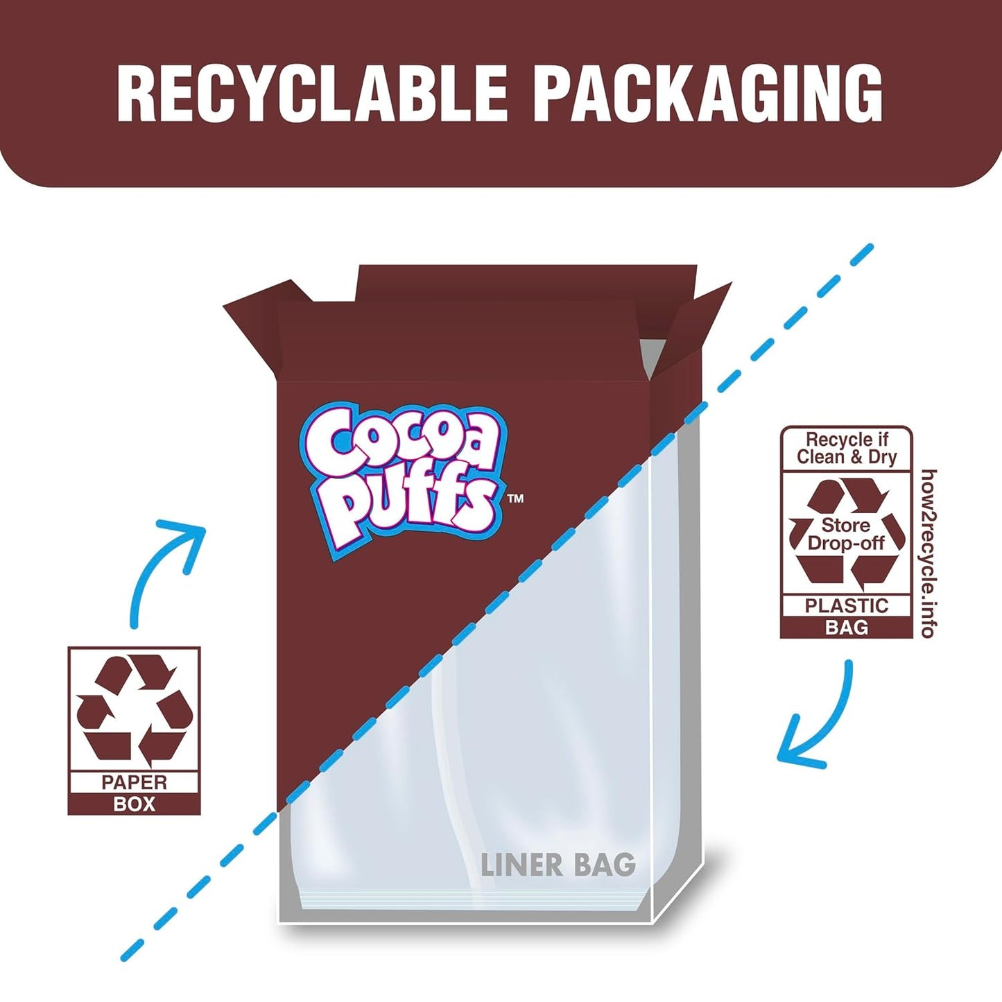 Cocoa Puffs Bulk Cereal for Vacation Stays, Made with Whole Grain Family Size, 25.8 oz