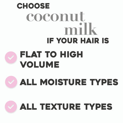 coconut milk component to keep hair strong and smooth
