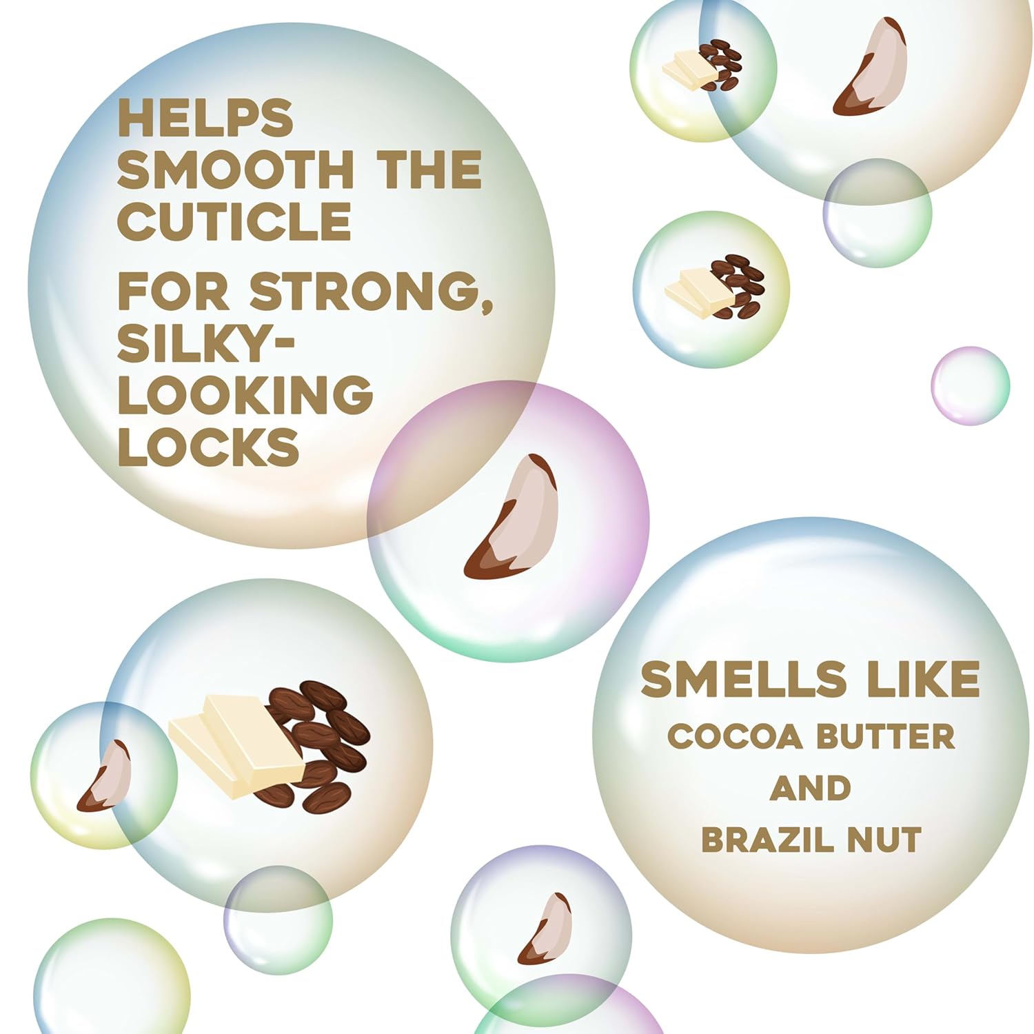 coconut oil for softness and luster, cocoa butter for richness, and avocado oil for moisture