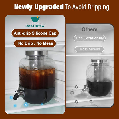 Cold Brew Maker with Lifetime Glass Replacement – Reliable Heavy Duty Dispenser for Everyday Home Use