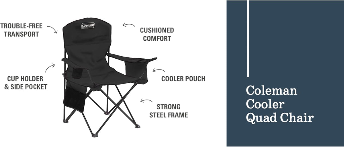 Coleman Cushioned Folding Camp Chair with Carry Bag – Thoughtful Housewarming and Birthday Gift for Backyard Hosts