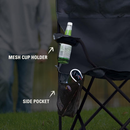Coleman Cushioned Folding Camp Chair with Carry Bag – Thoughtful Housewarming and Birthday Gift for Backyard Hosts