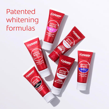 Colgate Optic White Purple Whitening Toothpaste 3-Pack – Thoughtful Birthday Gift for Her, Brighter Smile in 3 Weeks