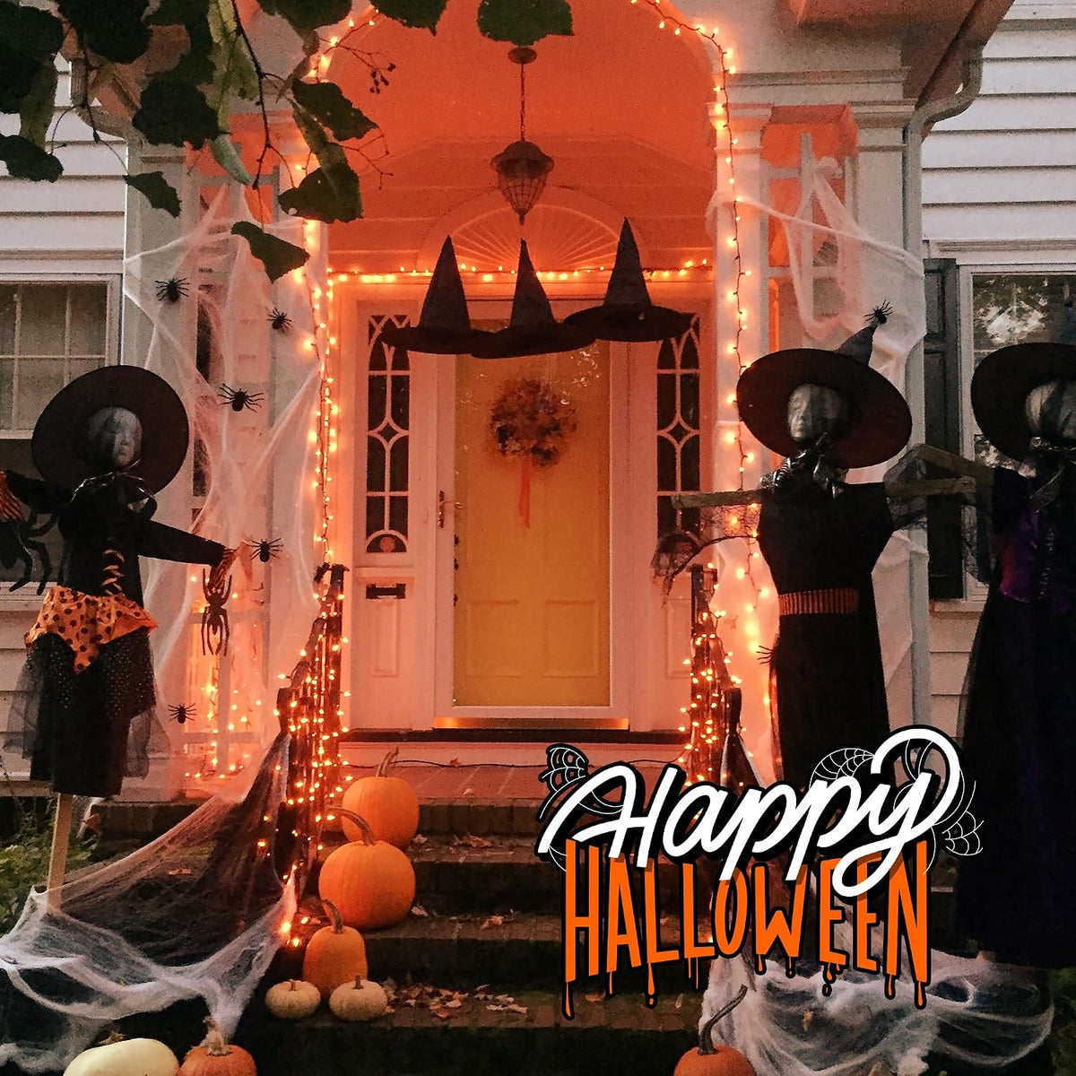 Halloween String Lights 50 Count for Camping, Camping Trip, Campsite, Yard, and Autumn Outdoor Displays